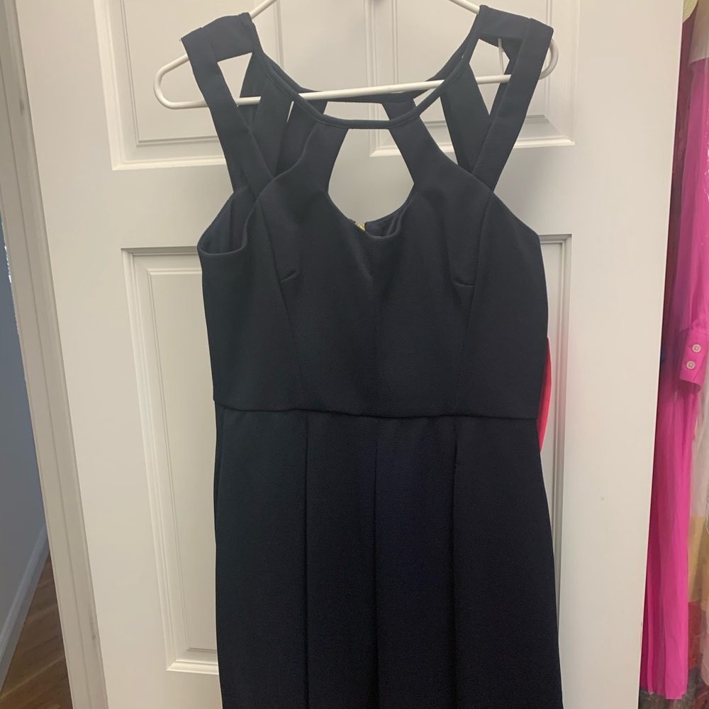 NWT- Betsey Johnson navy cocktail dress